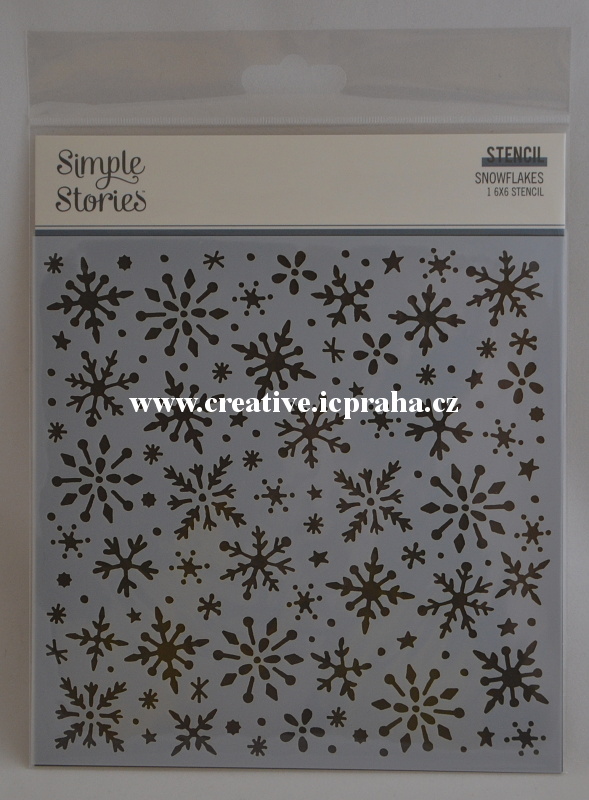 šablona SimpleStories - Vločky 15x15cm